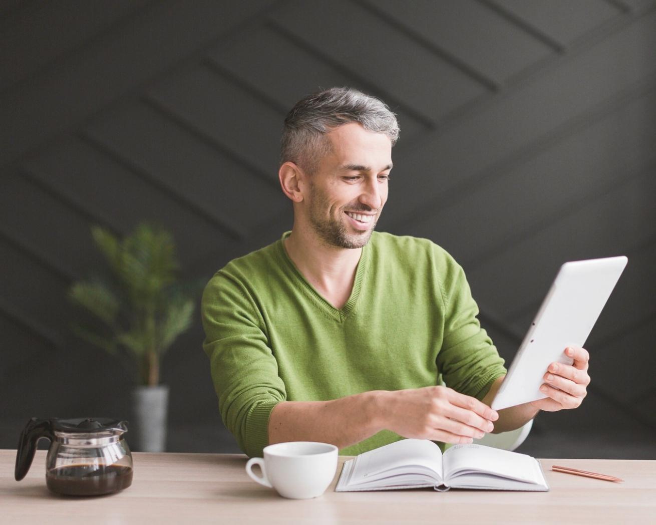 Financial planning workspace with charts and analysis tools